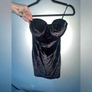 Urban Behavior Velvet Strapless Corset Dress